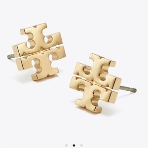Tory Burch Gold Logo Earrings